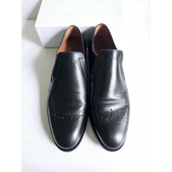 Allen Edmonds Lucca Black Leather Slip On Brogues Mens Dress Shoes Loafers 9 main image 10